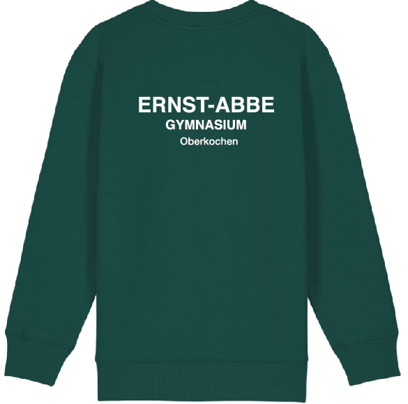Kinder-Sweatshirt - Glazed Green - Konterfei klein vorne - 12-13 Jahre (152cm-162cm)