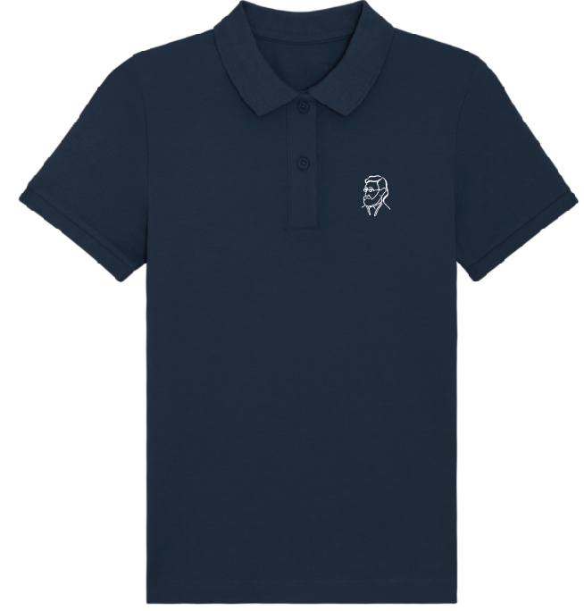 Kinder-Polo-Shirt - White - Konterfei groß hinten - 9-11 Jahre (134cm-146cm)