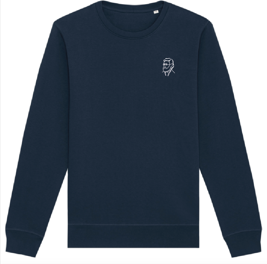 Unisex-Sweatshirt - French Navy - Konterfei klein vorne - XS