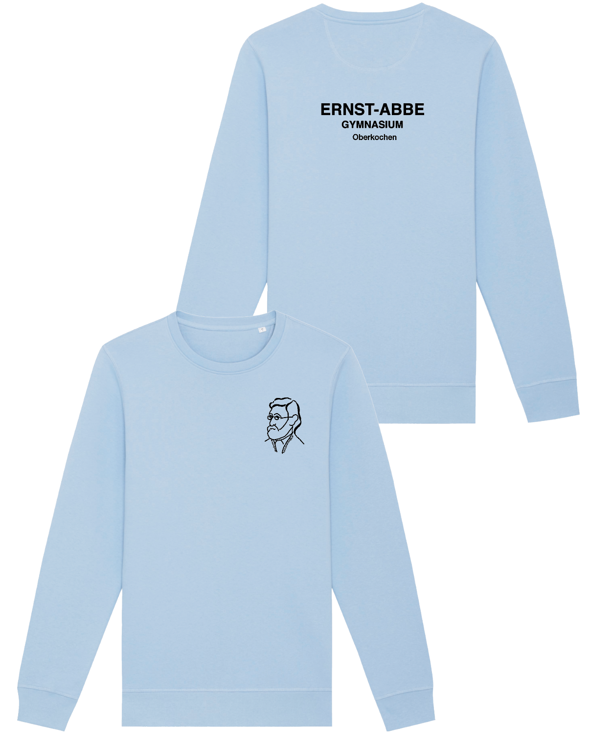 Unisex-Sweatshirt - Sky Blue- Konterfei klein vorne - S