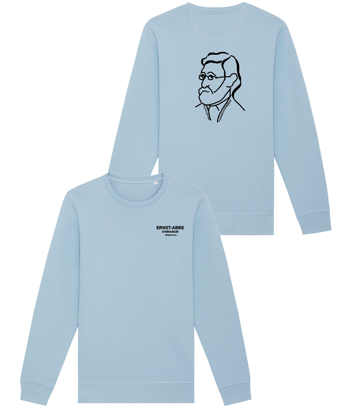 Unisex-Sweatshirt - Sky Blue- Konterfei klein vorne - S