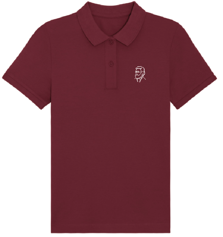 Damen-Polo-Shirt - Burgundy - Konterfei klein vorne - 2XL