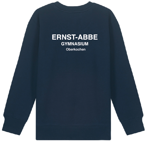 Kinder-Sweatshirt - French Navy - Konterfei klein vorne - 9-11 Jahre (134cm-146cm)