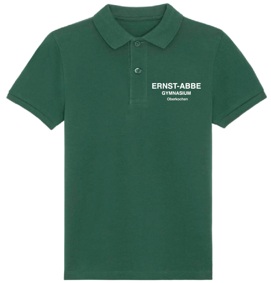 Kinder-Polo-Shirt - White - Konterfei groß hinten - 9-11 Jahre (134cm-146cm)