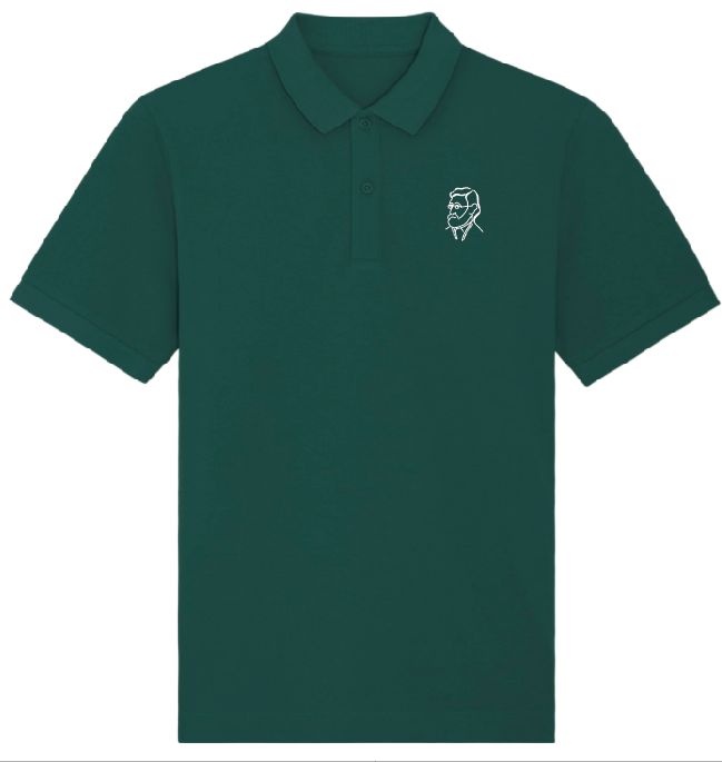 Kinder-Polo-Shirt - White - Konterfei groß hinten - 9-11 Jahre (134cm-146cm)