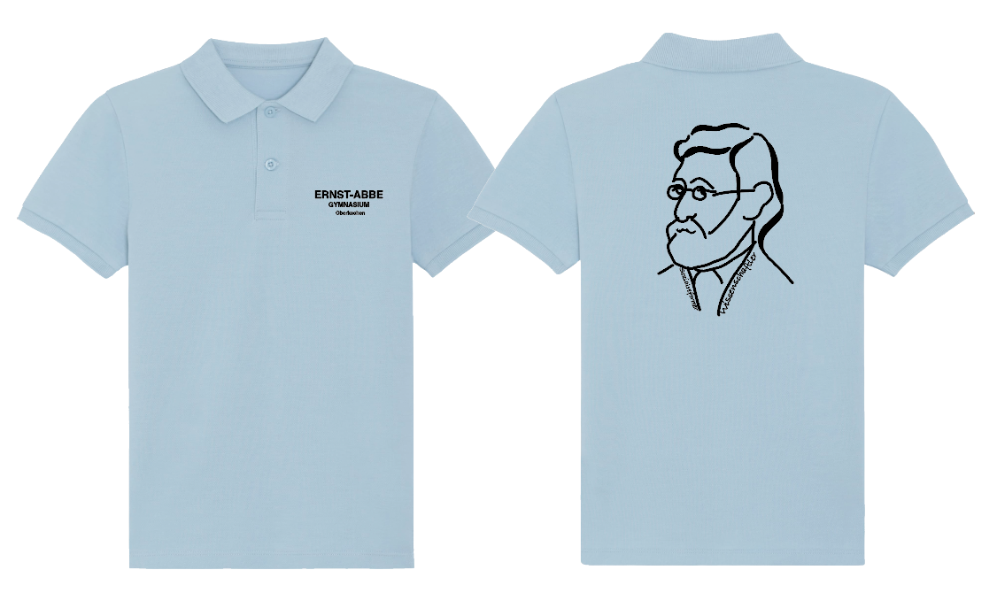 Kinder-Polo-Shirt - White - Konterfei groß hinten - 9-11 Jahre (134cm-146cm)