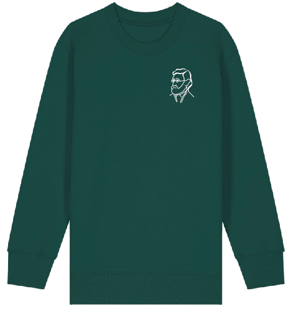 Kinder-Sweatshirt - Glazed Green - Konterfei klein vorne - 12-13 Jahre (152cm-162cm)