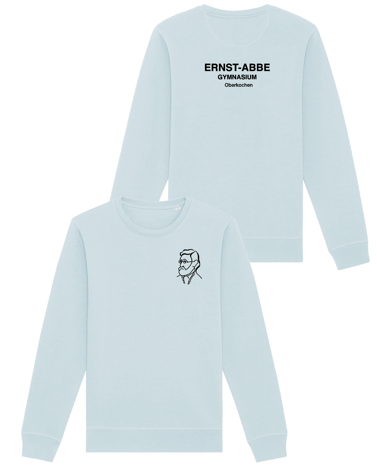 Unisex-Sweatshirt - Sky Blue- Konterfei klein vorne - S