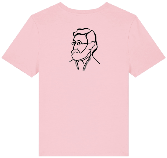 Enganliegendes Damen-T-Shirt - Cotton Pink - Konterfei groß hinten - 2XL