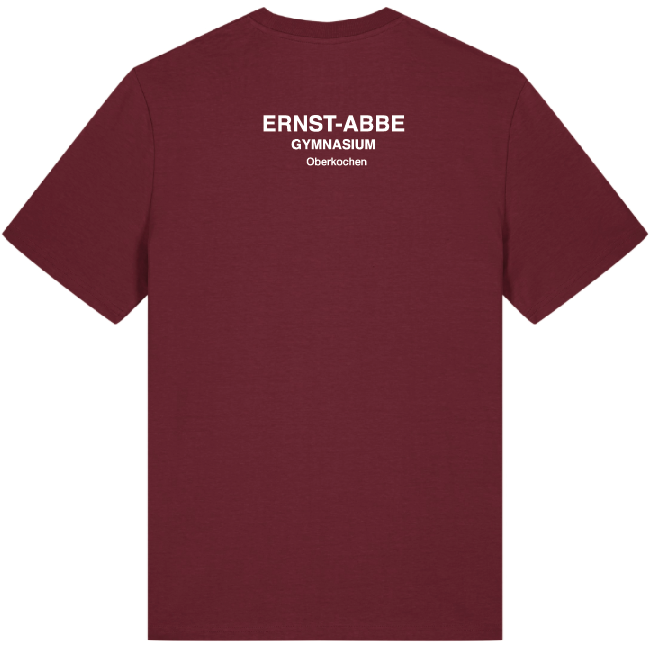 Unisex-T-Shirt - Burgundy - Konterfei klein vorne - M