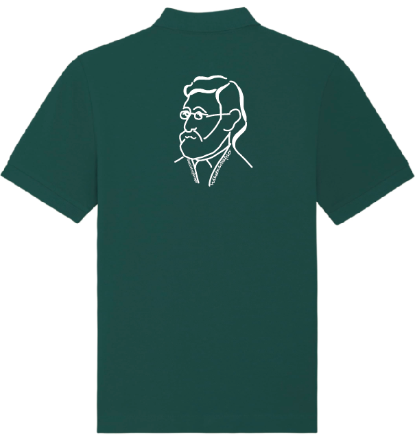 Unisex-Polo-Shirt - Glazed Green - Konterfei groß hinten - XL