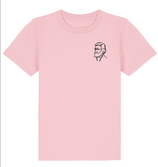 Kinder-T-Shirt - Cotton Pink - Konterfei klein vorne - 9-11 Jahre (134cm-146cm)