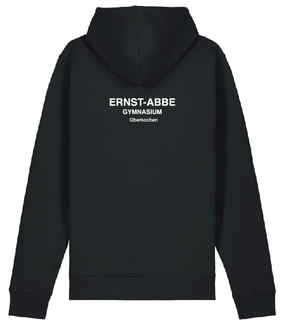 Unisex-Hoodie - Black - Konterfei klein vorne - XL